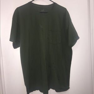Basic Olive Green Pocket T-Shirt